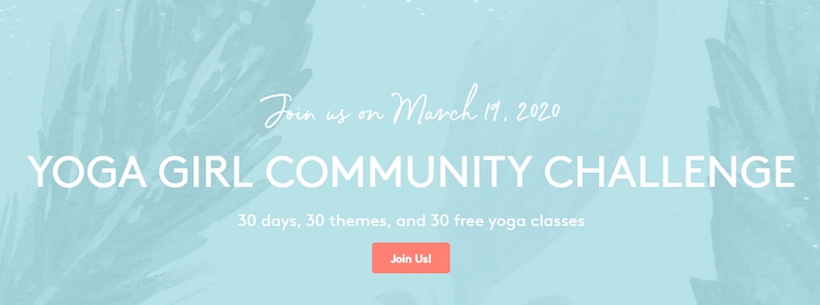 Incentivo del reto comunitario de Yoga Girl